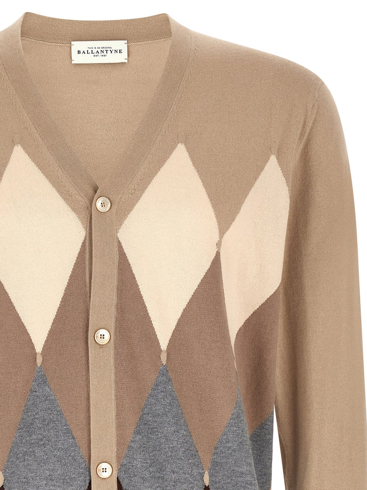 Ballantyne Cardigan Argyle Sweaters and Cardigans - Beige | aa65688ec1540e8c0a1b832005018402824c80f0