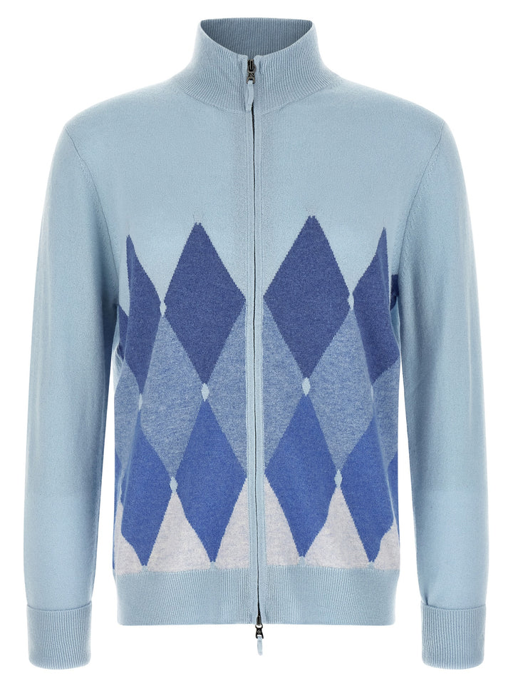 Ballantyne Classic Diamond Sweaters and Cardigans - Light Blue | 313600fa62443ecd74ac5a79075a3b679cbef53e