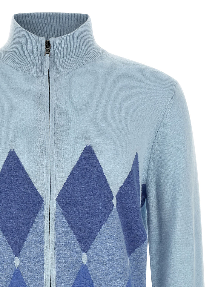 Ballantyne Classic Diamond Sweaters and Cardigans - Light Blue | e78409eed32a785faac047d5431e1aa1494af91f