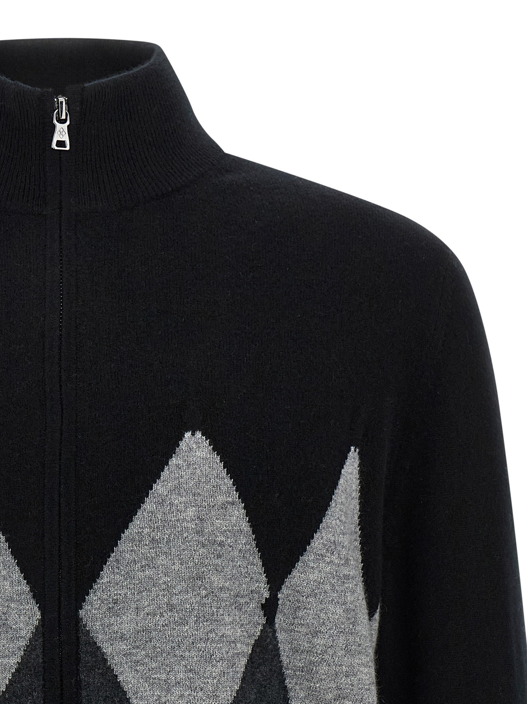 Ballantyne Cardigan Argyle Sweaters and Cardigans - Black | 77da474d0eba886e7e76159725ff87b561c7da31