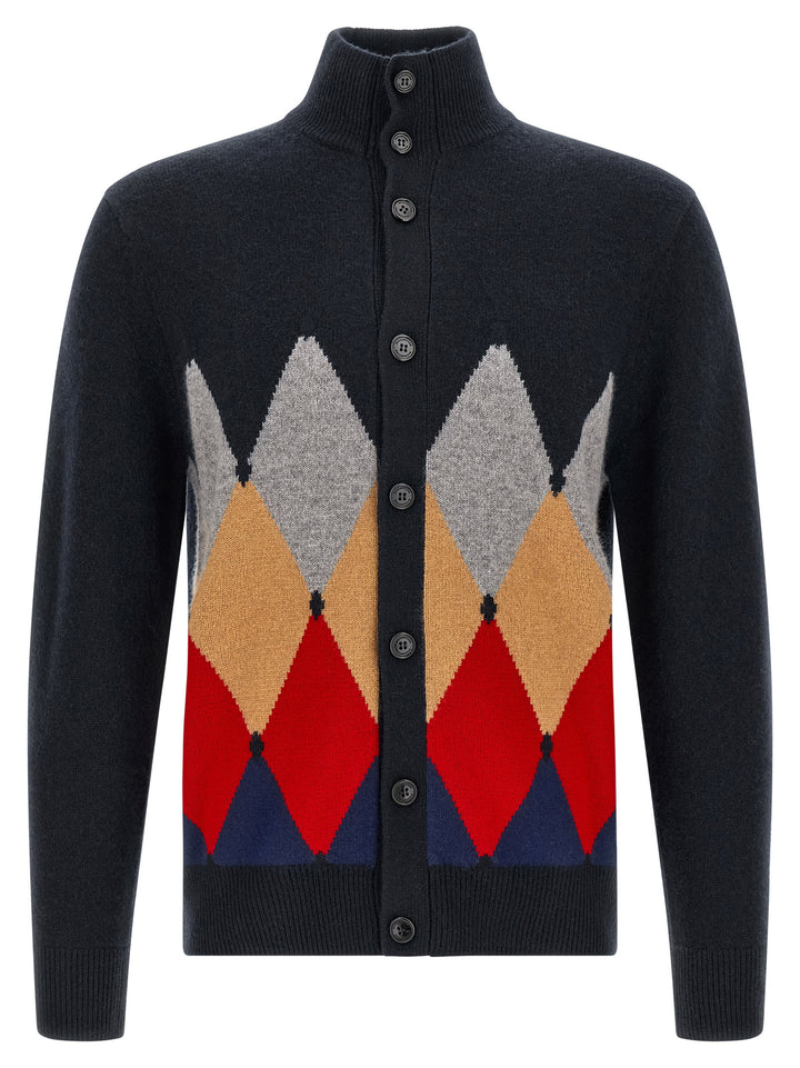 Ballantyne Classic Diamond Sweaters and Cardigans - Blue | 572bf509591b2354bf35a5c40b244a592242efdd