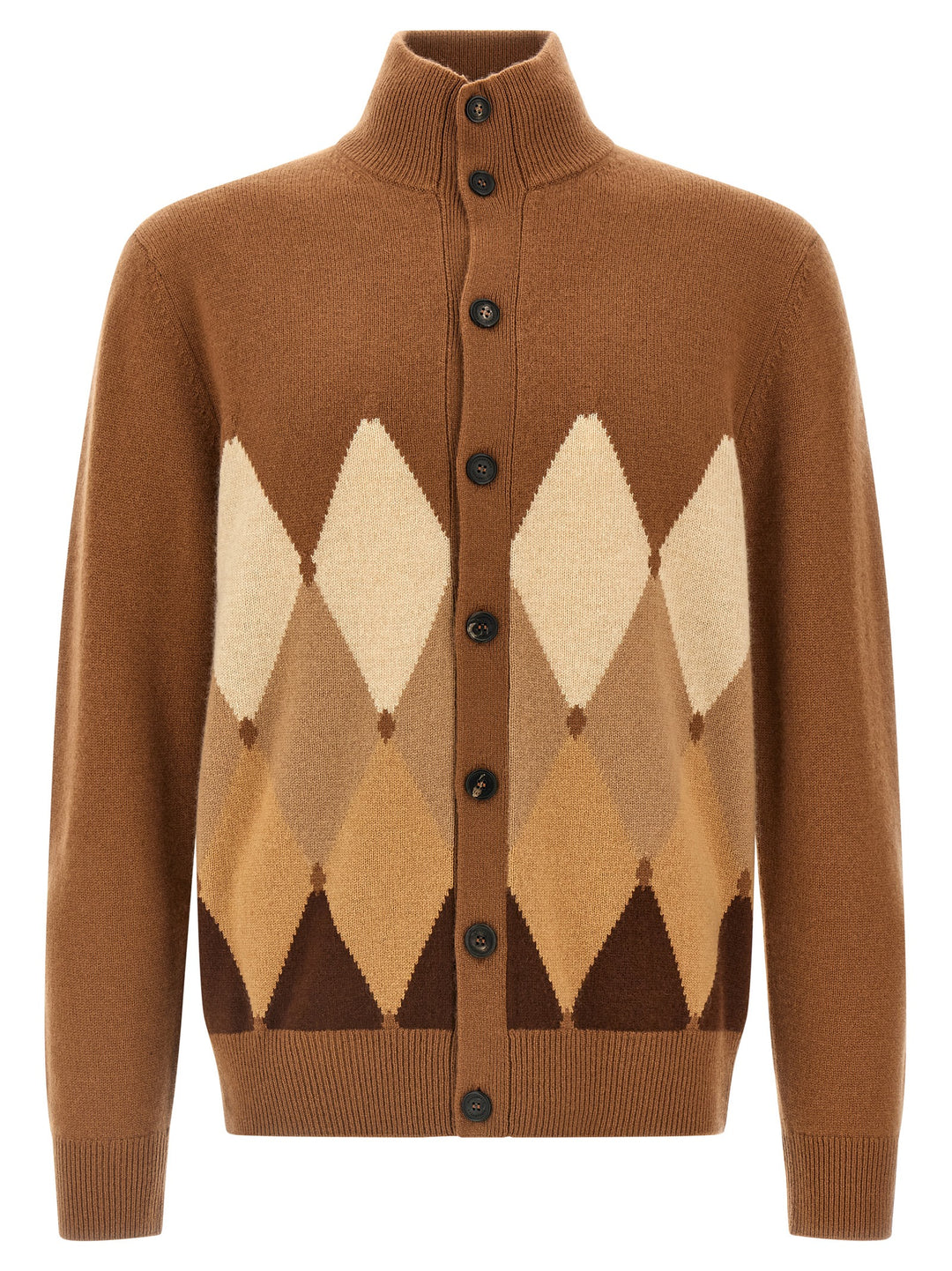 Ballantyne Cardigan Argyle Sweaters and Cardigans - Brown | 494a12cdb254201c2da8245c4871c4e2d76e0bdb