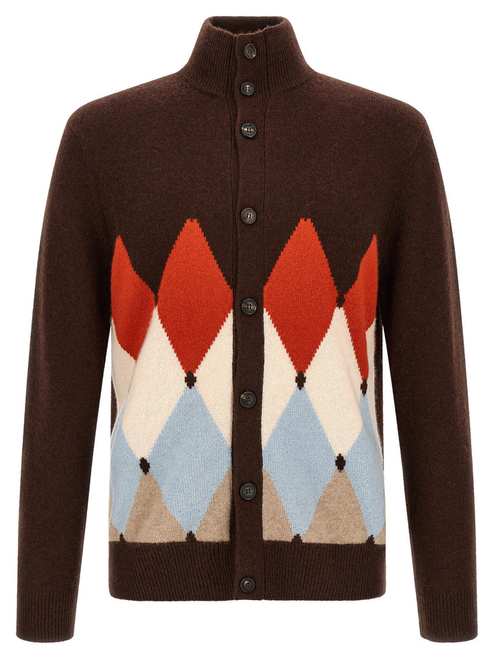 Ballantyne Classic Diamond Sweaters and Cardigans - Brown | 7e664920051512764dec1ce0934411204923d4cc