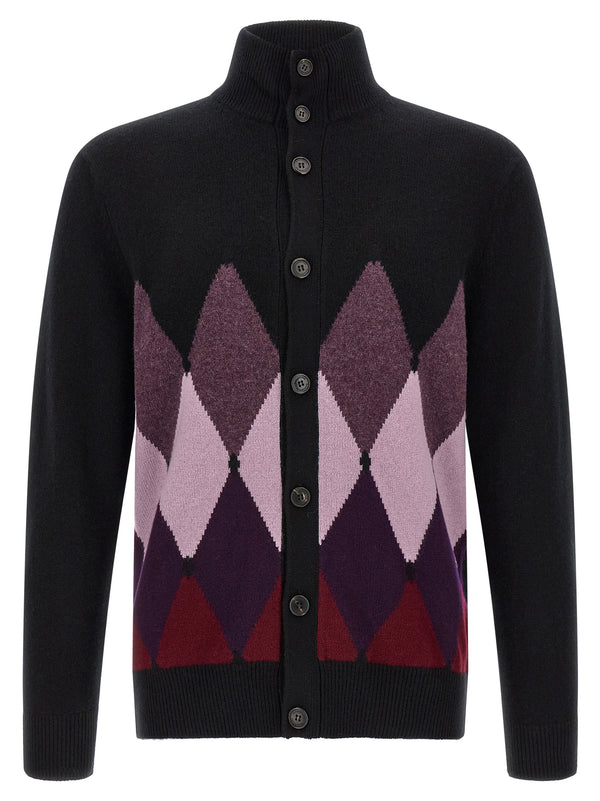 Classic Diamond Sweaters And Cardigans Black