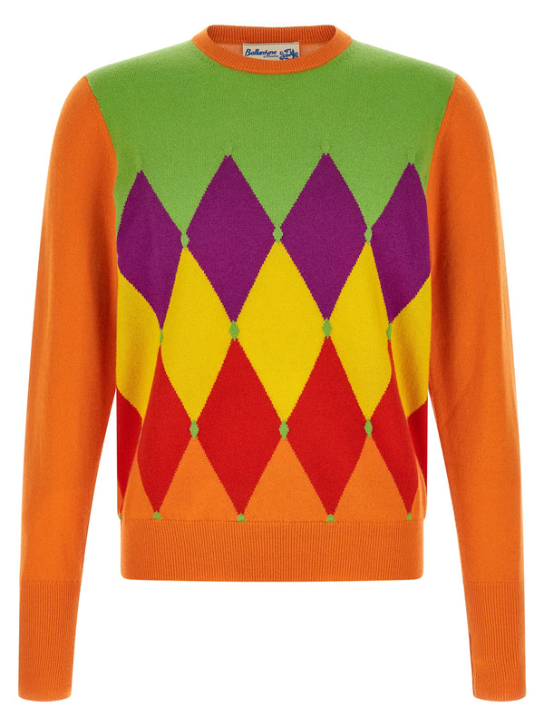Classic Diamond Sweaters And Cardigans Orange
