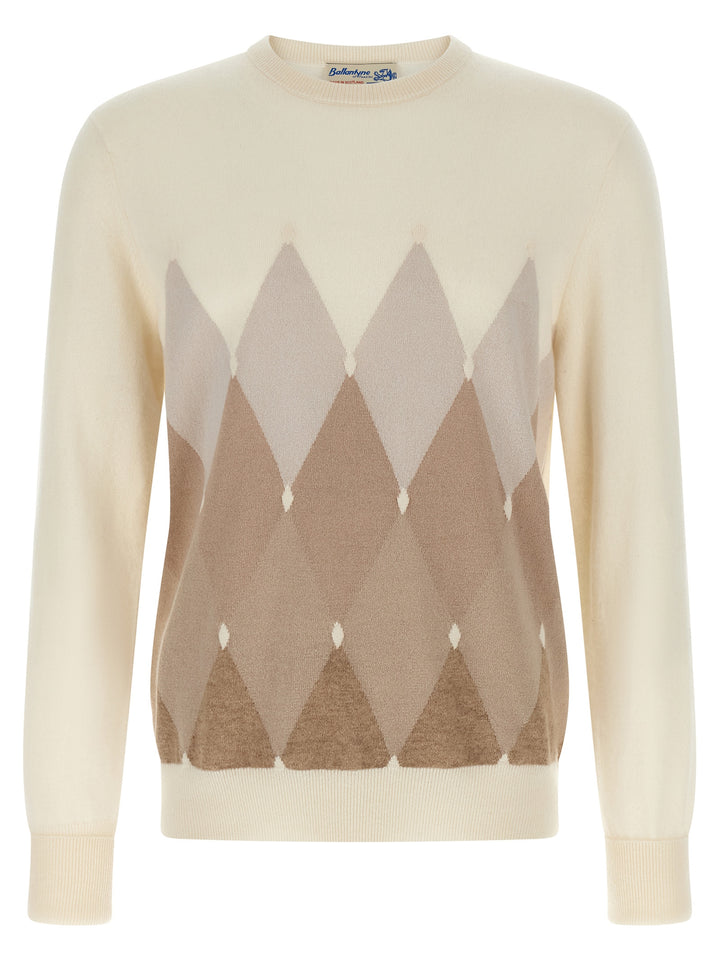 Ballantyne Argyle Sweater Sweaters and Cardigans - Beige | 060d4f763ee37ee47cb0bada197f8ad47abf09b2
