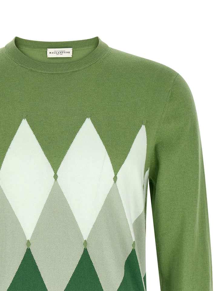 Ballantyne Argyle Sweater Sweaters and Cardigans - Green | 720b244f8f581ce0e20f066bffb05c1acd769b20