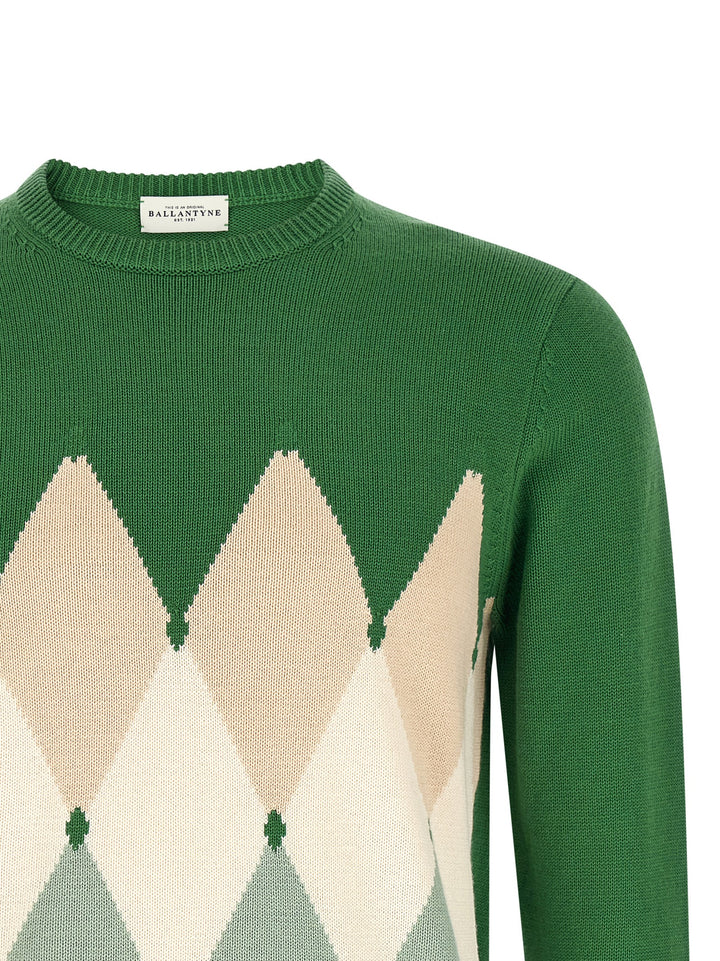 Ballantyne Argyle Sweater Sweaters and Cardigans - Green | 7aebc76538923fa6925c94b2642acdafd07cf858