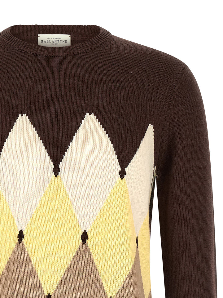 Ballantyne Argyle Sweater Sweaters and Cardigans - Brown | 5a09273d11914309bd707f02d7927764d7fbc180