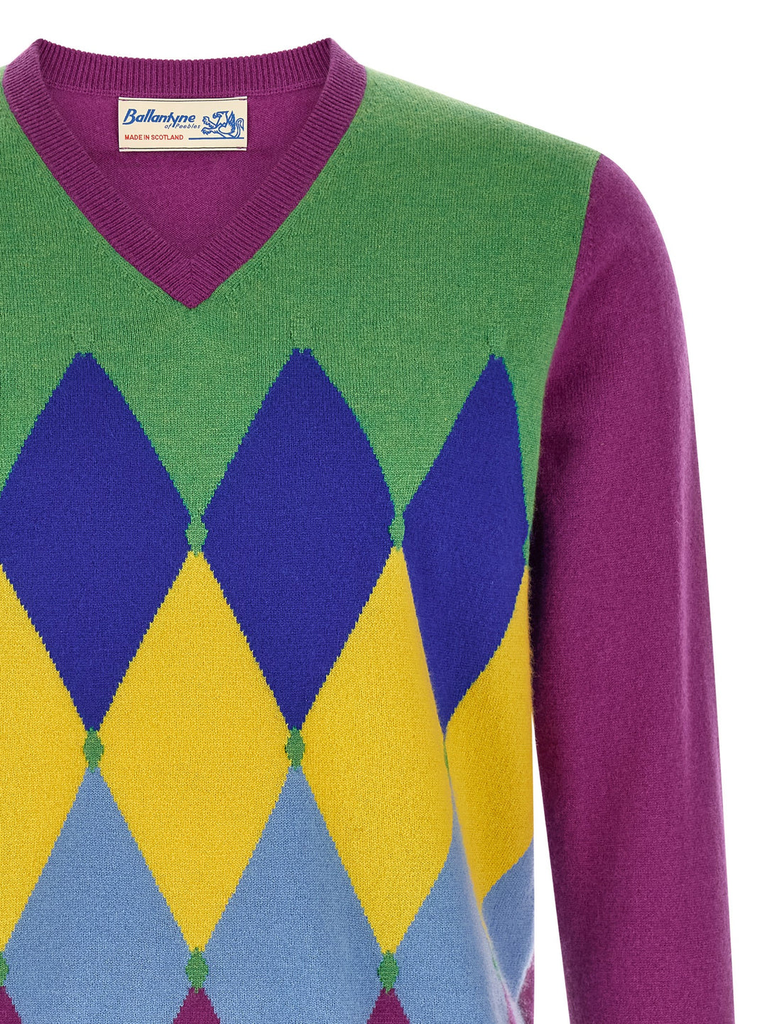 Ballantyne Classic Diamond Sweaters and Cardigans - Purple | 2d107f048097c5bd0cb1d49828b108c6ed44f837