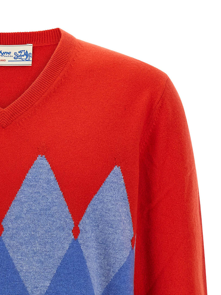 Ballantyne Argyle Pattern Sweater Sweaters and Cardigans - Red | ae37a91eef9e5c0e0977f6fea3ef0380dd016e55