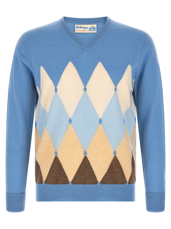 Classic Diamond Sweaters And Cardigans Light Blue