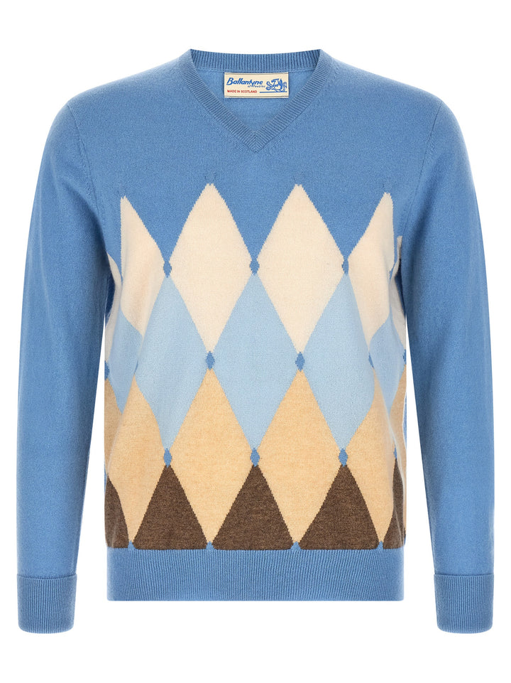 Ballantyne Classic Diamond Sweaters and Cardigans - Light Blue | c7efd09e952ad982d95483fdc96d4a68e757c0b0