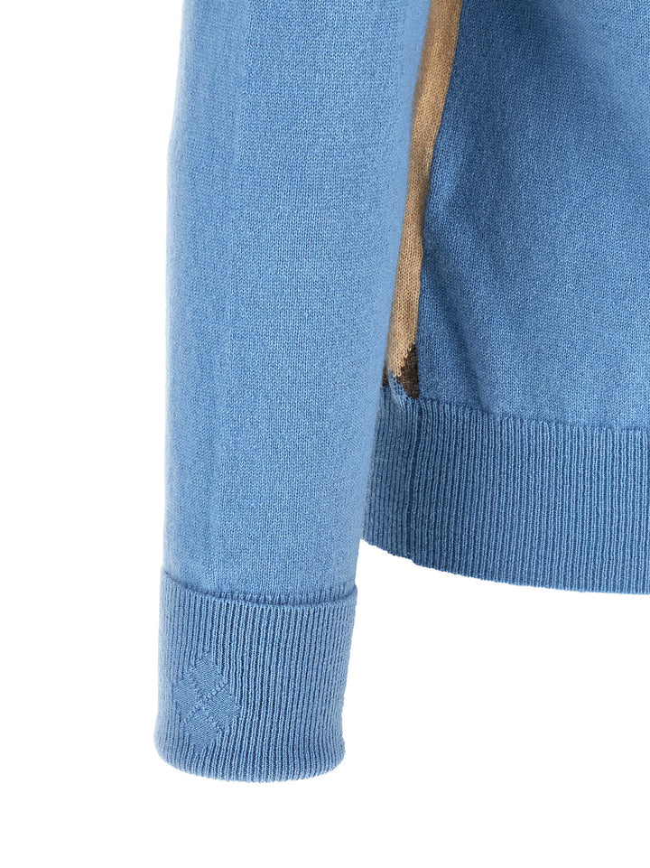 Ballantyne Classic Diamond Sweaters and Cardigans - Light Blue | face4d7350b9cb8665e771579ab8676fabb692b2