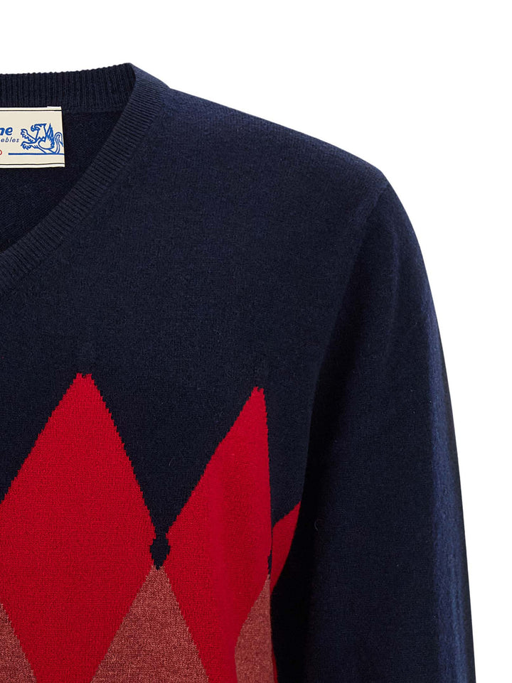 Ballantyne Argyle Pattern Sweater Sweaters and Cardigans - Blue | c371393d0884a4310b09107b115d09bd9e183b8c