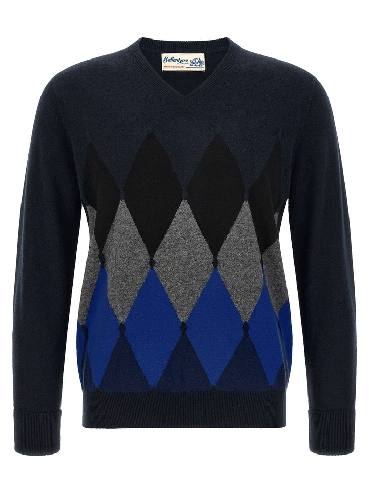 Ballantyne Classic Diamond Sweaters and Cardigans - Blue | 2f9c89e9d9c68b65e09ae299f6b458661a656c07