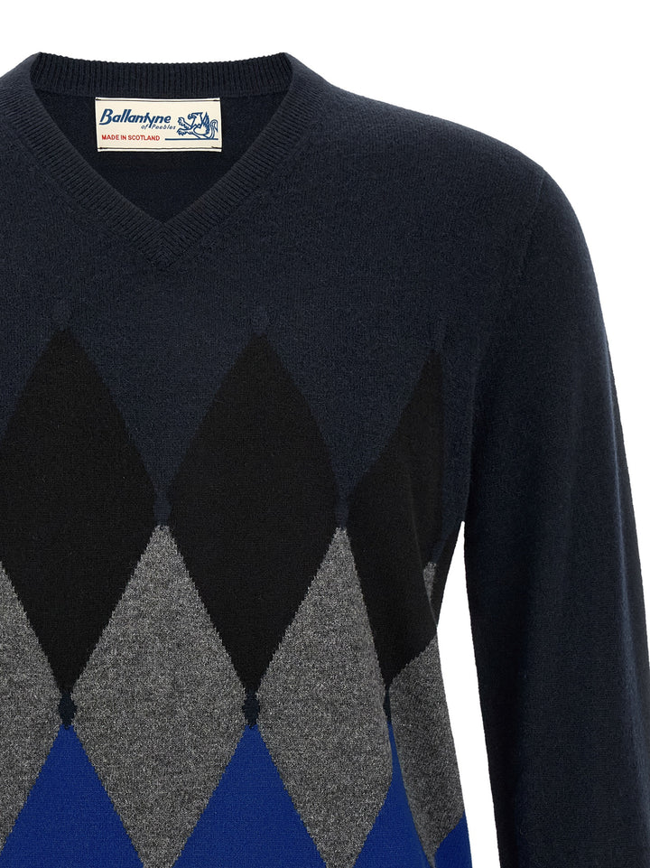 Ballantyne Classic Diamond Sweaters and Cardigans - Blue | 3c622aeaa41613aec3ebf34805ac2e2425d6f3cf