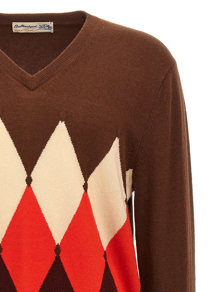 Argyle Sweater, Cardigans Brown