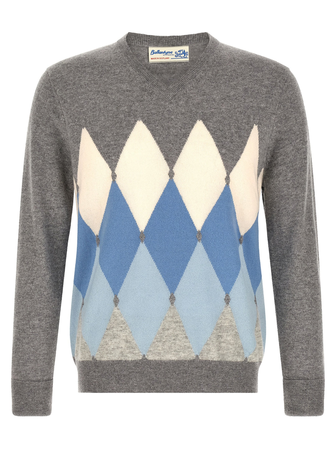 Ballantyne Classic Diamond Sweaters and Cardigans - Gray | 8229107a487dc095267bfb48fe8c9d87567f8c06