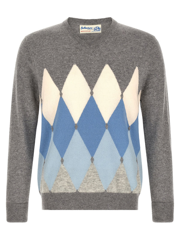Classic Diamond Sweaters And Cardigans Gray