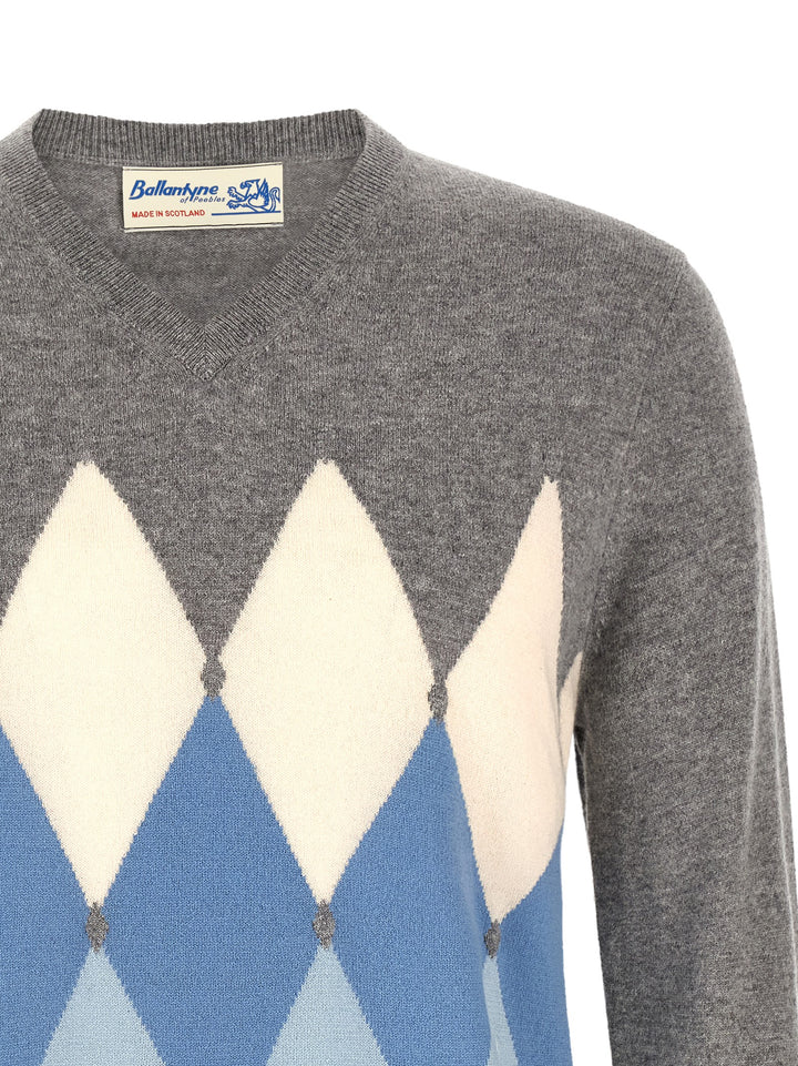 Ballantyne Classic Diamond Sweaters and Cardigans - Gray | 4d439c51ada186f4be9a2aec0b7164742dbf142f