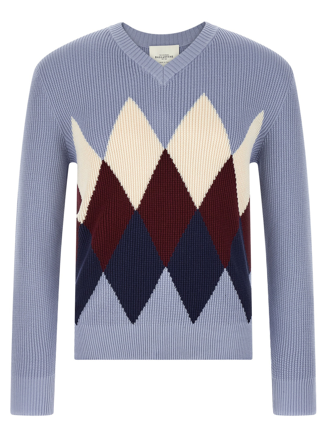Ballantyne Argyle Pattern Sweater Sweaters and Cardigans - Light Blue | 3d11f2f0aed154af8d1df04950835ce449e7ee71