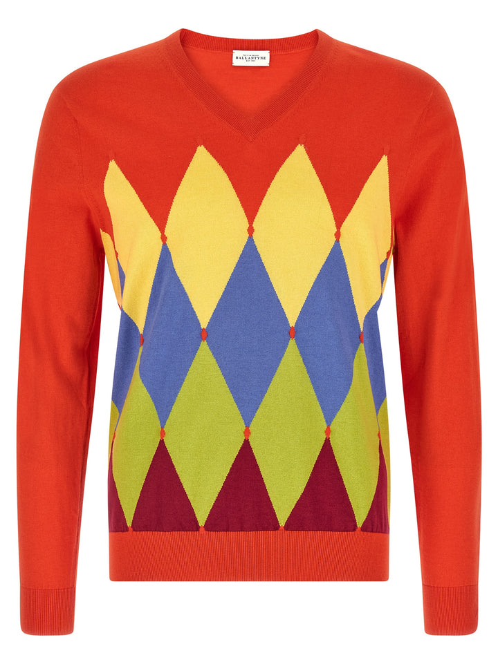 Ballantyne Argyle Sweater Sweaters and Cardigans - Red | 15c1d63c61098d624a96210553b507b84f1c4da0