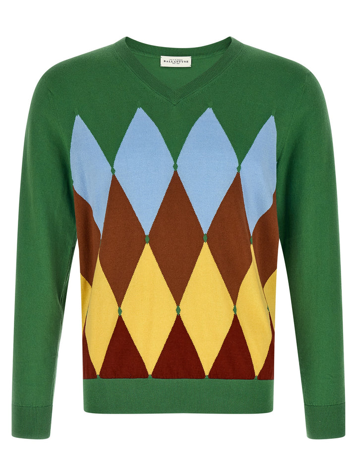 Ballantyne Argyle Sweater Sweaters and Cardigans - Green | d39b000306a9ff7d547de0554f593f21da5ea041