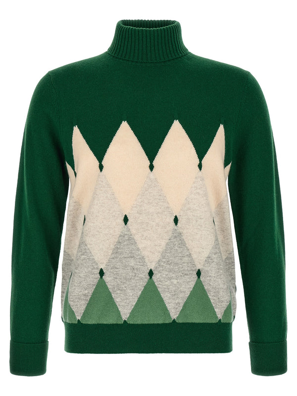 Classic Diamond Sweaters And Cardigans Green