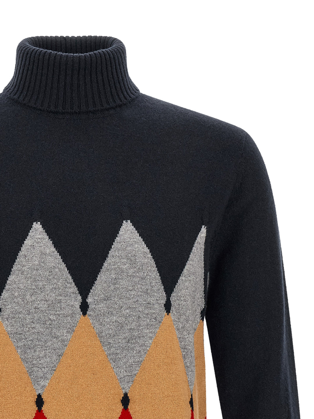 Ballantyne Classic Diamond Sweaters and Cardigans - Blue | d358aa463040fa178d10bc544e1efed938b0117a