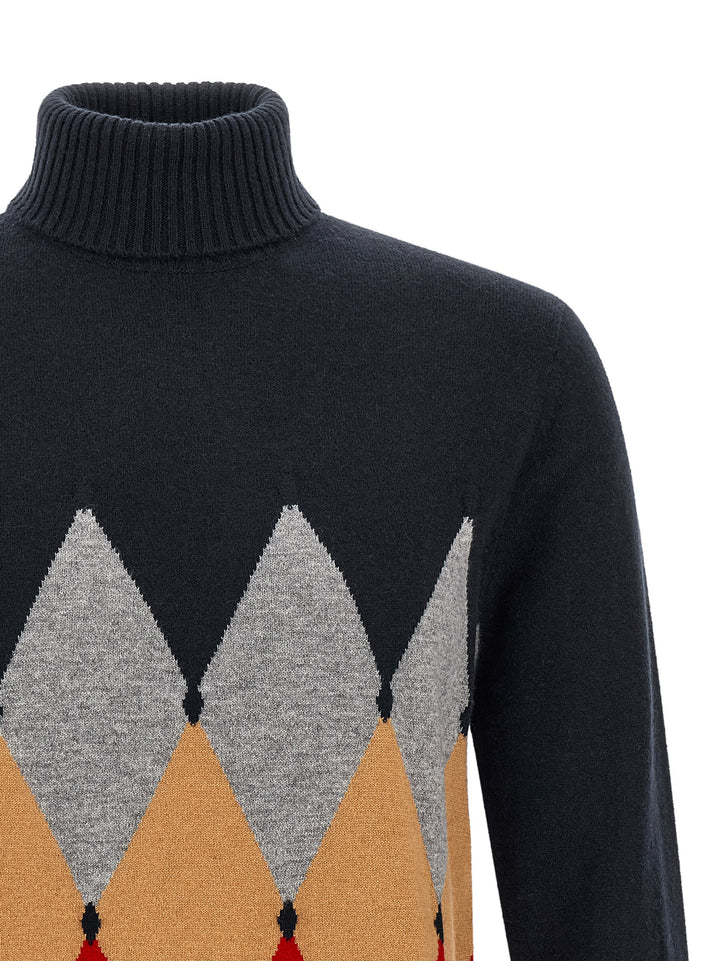 Ballantyne Classic Diamond Sweaters and Cardigans - Blue | d358aa463040fa178d10bc544e1efed938b0117a