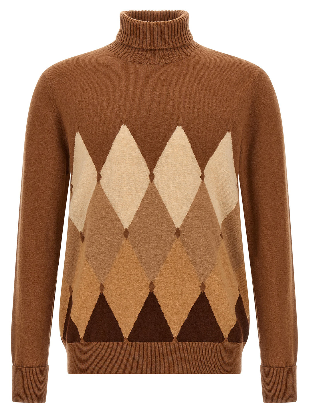 Ballantyne Argyle Turtleneck Sweaters and Cardigans - Brown | 80881a739b34ea568155b70014a047a1d627841a