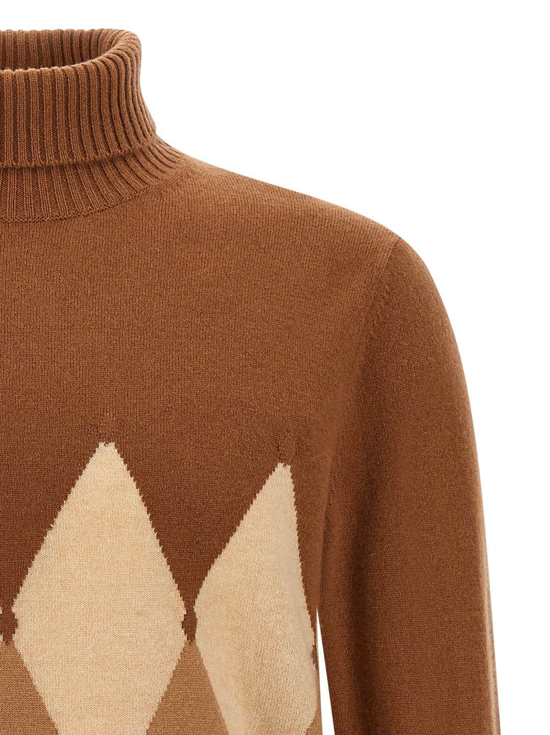 Ballantyne Argyle Turtleneck Sweaters and Cardigans - Brown | 78aa10faf1d98f85bc064606a5aead5af7dab946