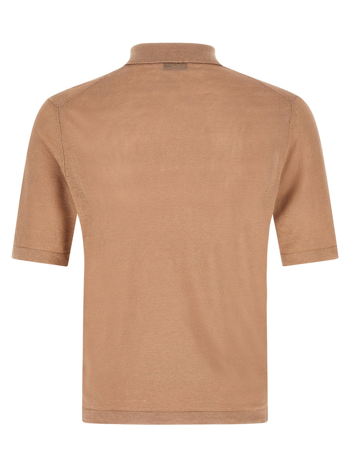 Ballantyne Argyle Polo - Beige | 2a36d5a9684af981c718b0fc0249e1692a1e0404