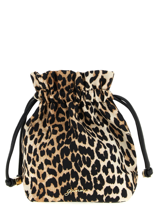 Animalier Pouch Clutch Brown