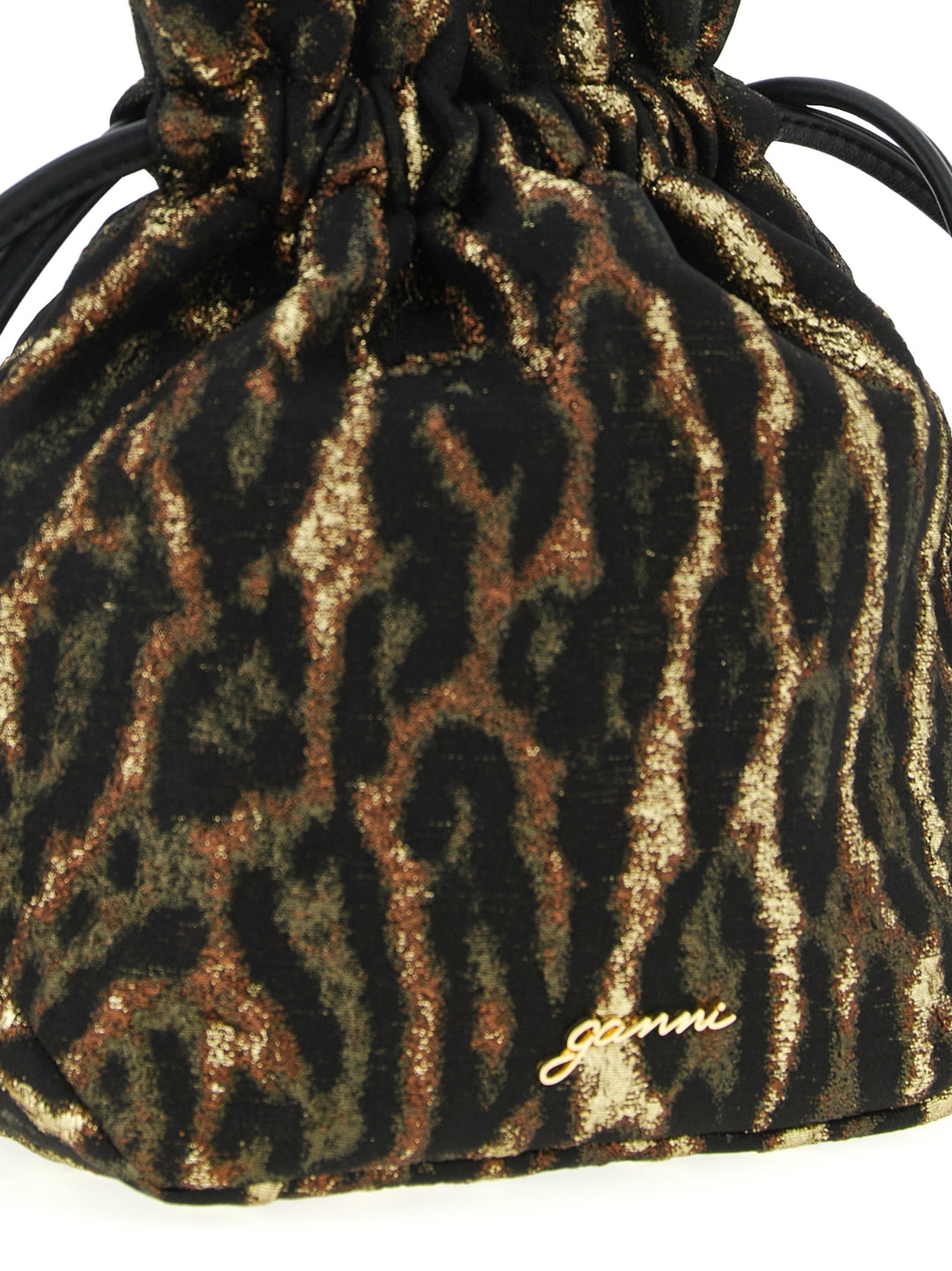 Ganni Metallic Bou Bucket Clutch - Brown | 14454c41b723537c06efb70e07378fe05ac7e6e9