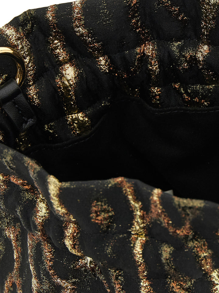 Ganni Metallic Bou Bucket Clutch - Brown | d7339a3cbff7536eb53b30601296e217ed3c3f72