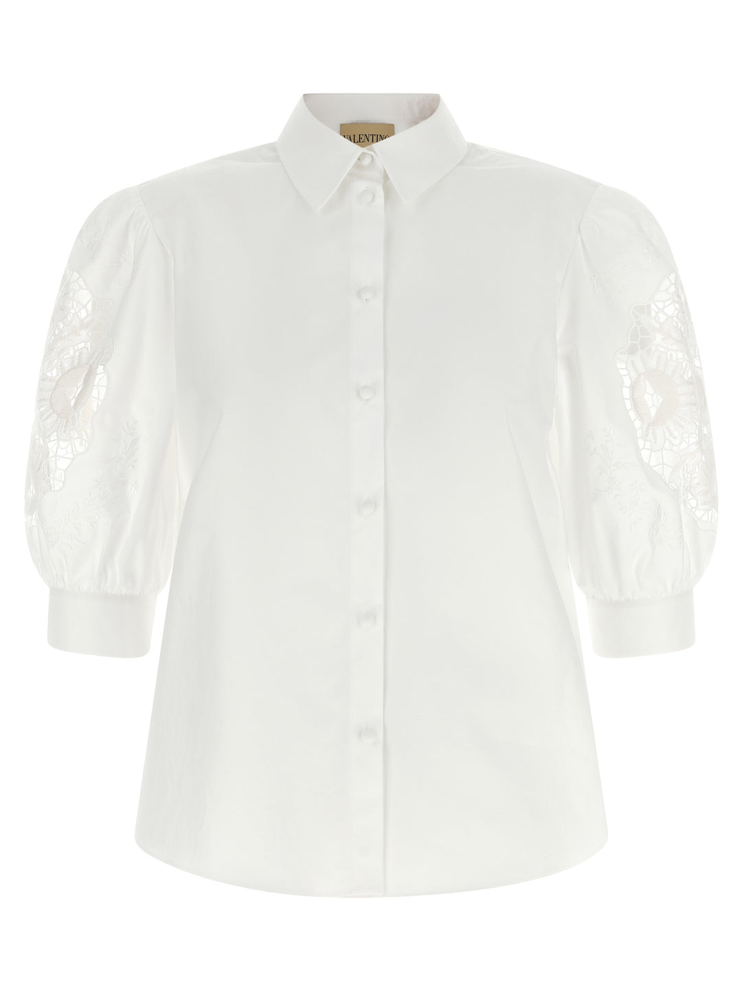 Valentino Garavani Valentino Garavani Macramé Insert Shirt Shirt and Blouse - White | bcedf0c1941d0c34345886e9e66d673f6253b912
