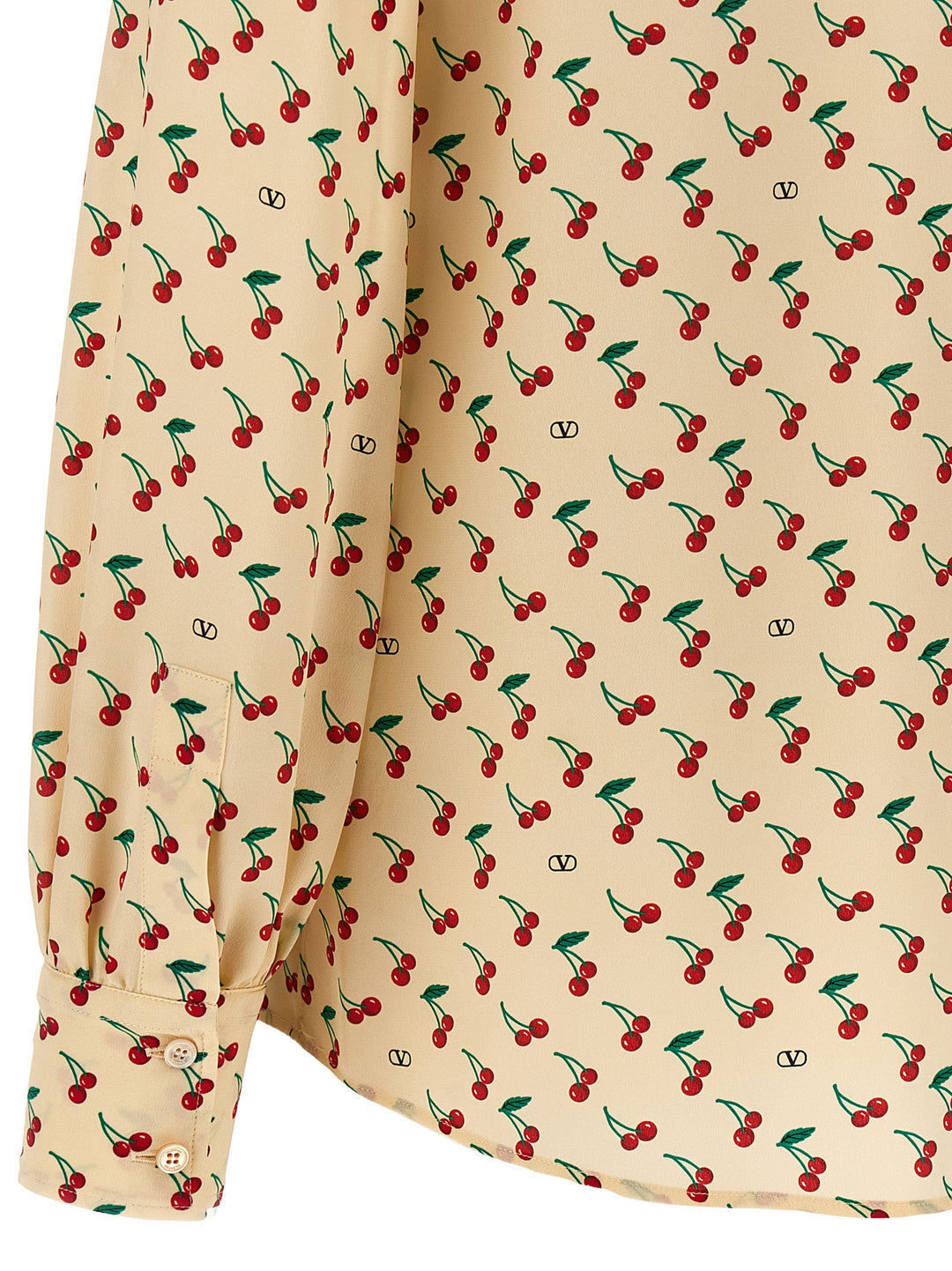 Valentino Garavani Cherryfic Shirt and Blouse - Beige | 8eff9d5b71a3a62e4106dfeafd3ae2f4e5d2e1cd