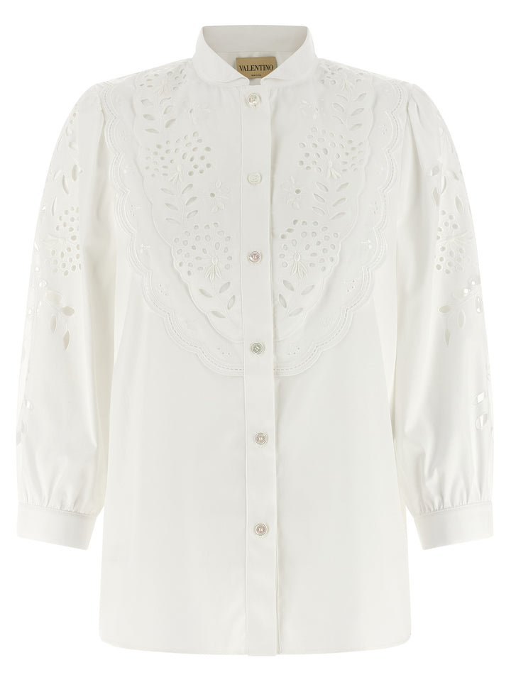 Valentino Garavani Shirt Valentino Garavani Embroidered Sangallo Shirt and Blouse - White | 6e3174abd0c5a9de911baf1e062150bb352093c0