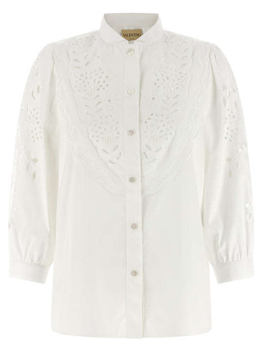 Shirt Valentino Garavani Embroidered Sangallo Shirt And Blouse White