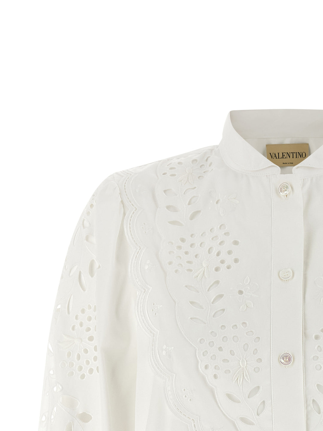 Valentino Garavani Shirt Valentino Garavani Embroidered Sangallo Shirt and Blouse - White | e895801664069acee34a539d8f54df826e057fa5