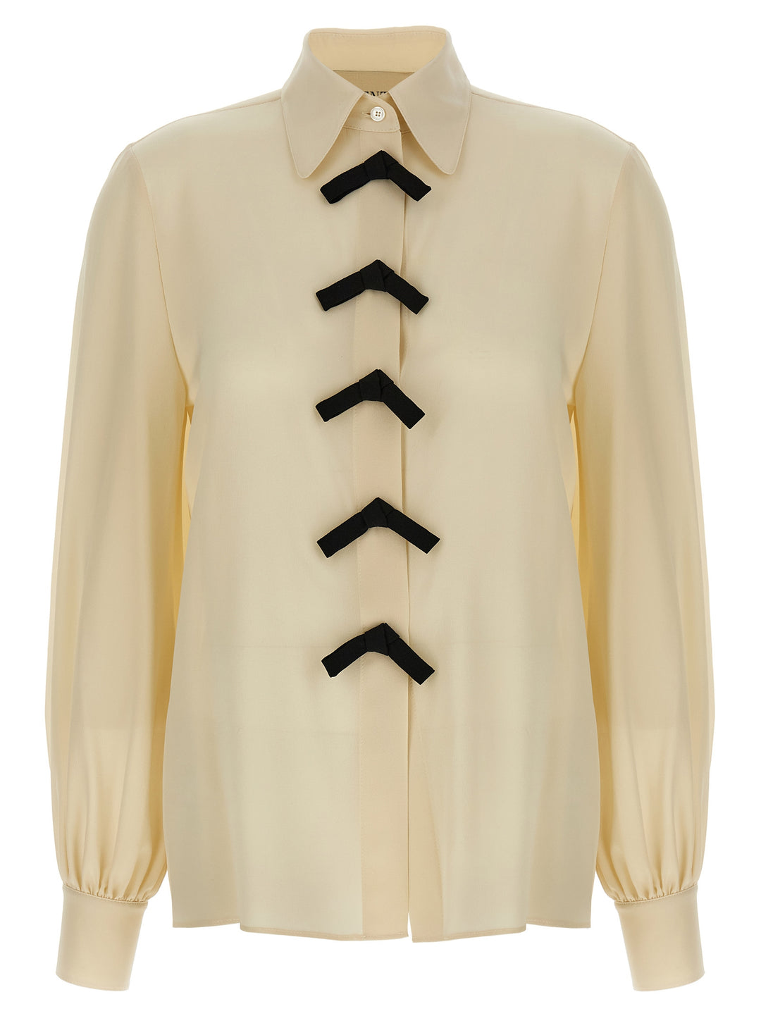 Valentino Garavani Valentino Garavani Bow Shirt Shirt and Blouse - Beige | b766063415fdade480b0aaec7d71a1bb49c9f426