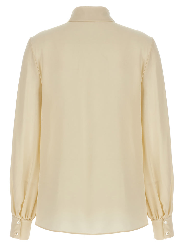 Valentino Garavani Valentino Garavani Bow Shirt Shirt and Blouse - Beige | 0196f812709eeb6de8df828a475dd92813f2c53b