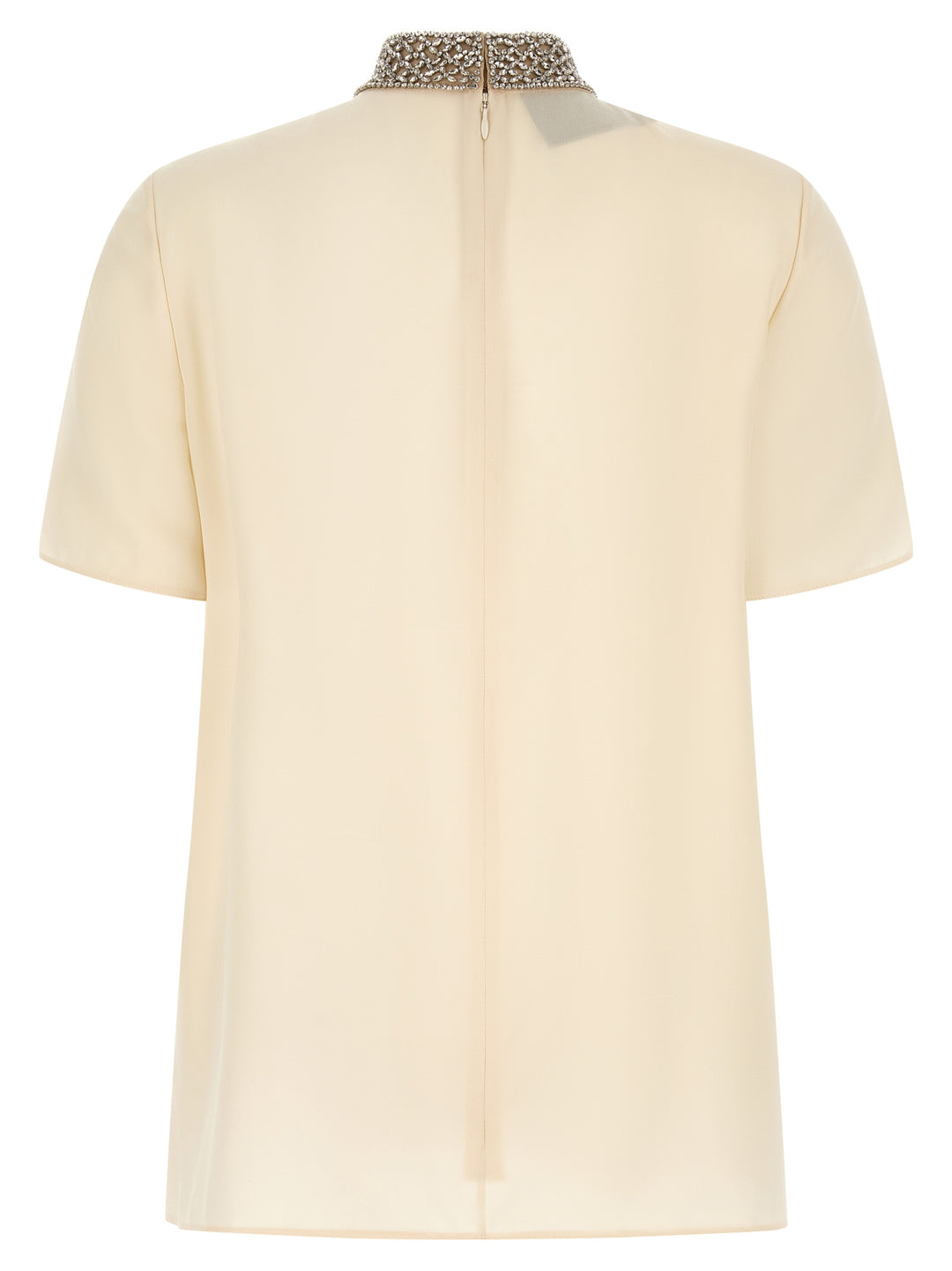 Valentino Garavani Valentino Garavani Jewel Collar Top Tops - White | 5ca1d880a78215aa9619e1dc4fbb3b63173d374c