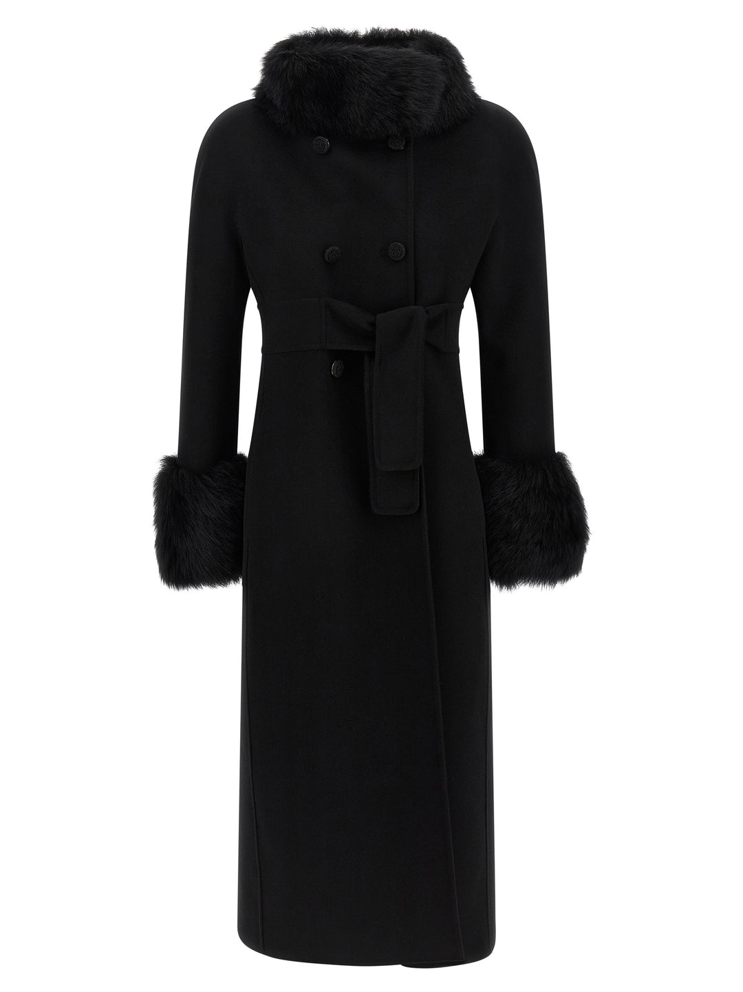 Valentino Garavani Valentino Garavani Double Breasted Coat Coats and Trench Coats - Black | 83dab4b530bb74df2eed1d669a58de2e5048ade8