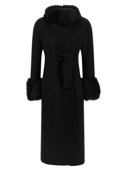 Valentino Garavani Double Breasted Coat Coats And Trench Coats Black