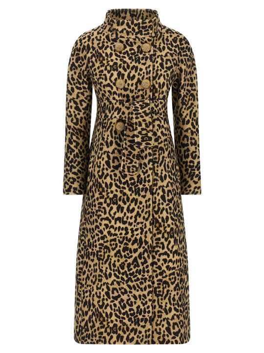 Coat Valentino Garavani Animal Print Cloth Coats And Trench Coats Brown
