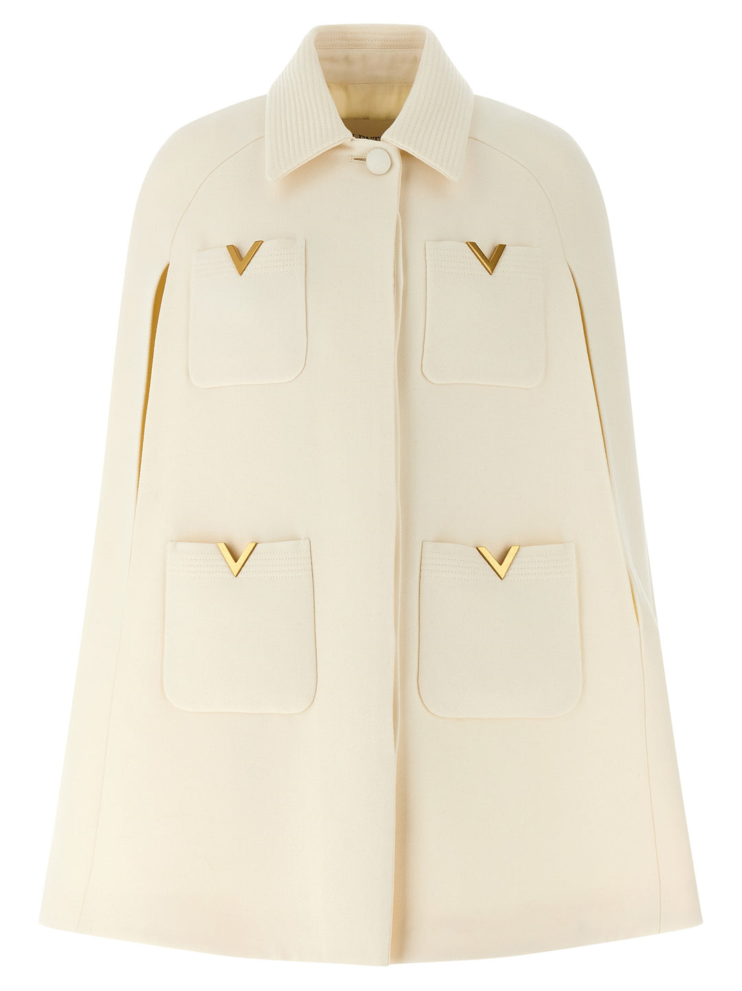 Valentino Garavani Drill Hood Capes - White | 1b0967e81dcd0a0e8730a6f4bac6021e58fafae5