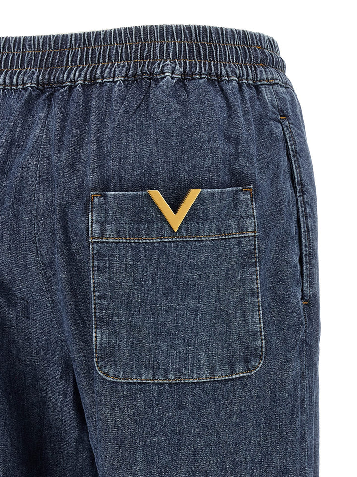 Valentino Garavani Valentino Garavani Vgold Jeans - Blue | 5a4a47f0896ebc6a8c50f33fc954bb55eed7ece1